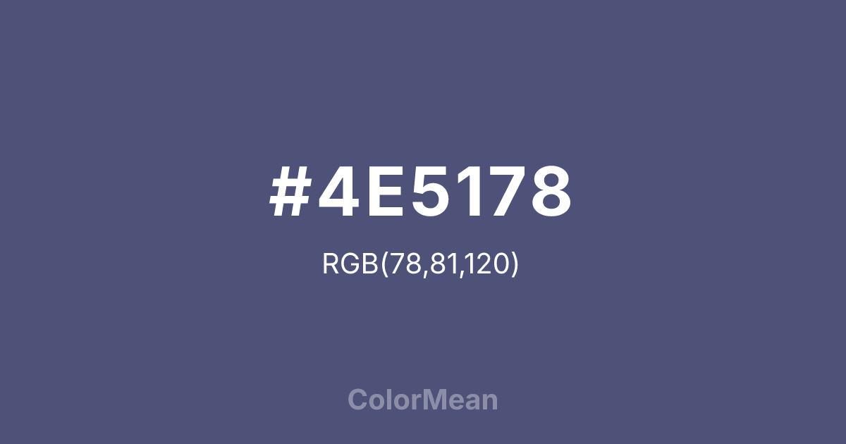 #4E5178 color swatch