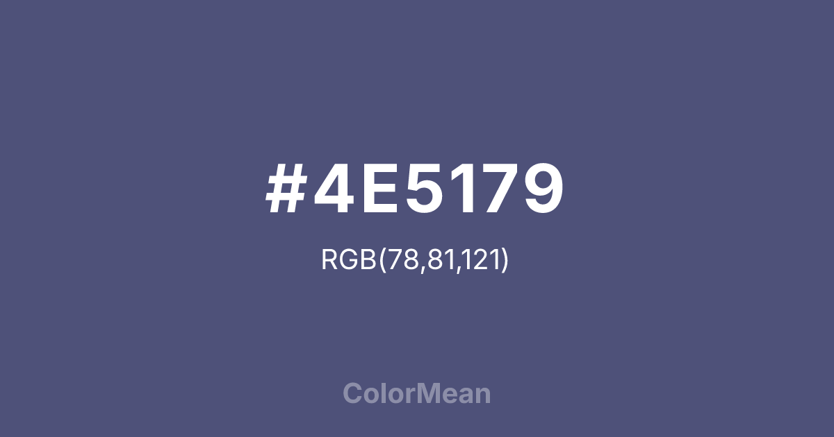 #4E5179 color swatch
