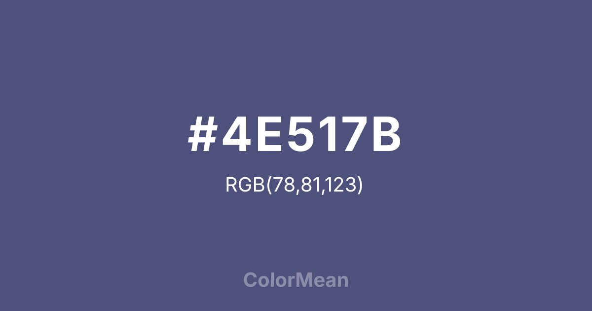 #4E517B color swatch