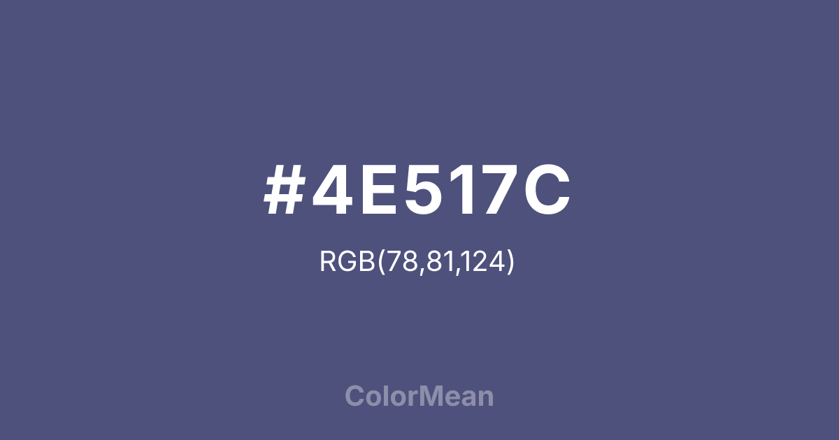 #4E517C color swatch