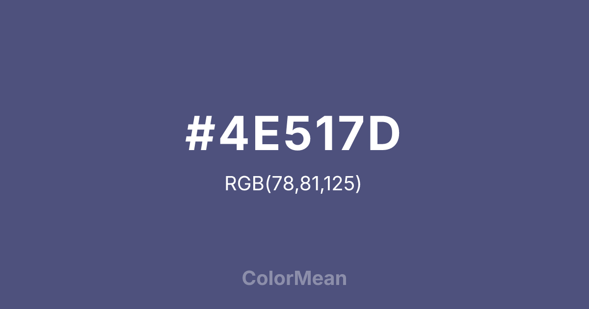#4E517D color swatch