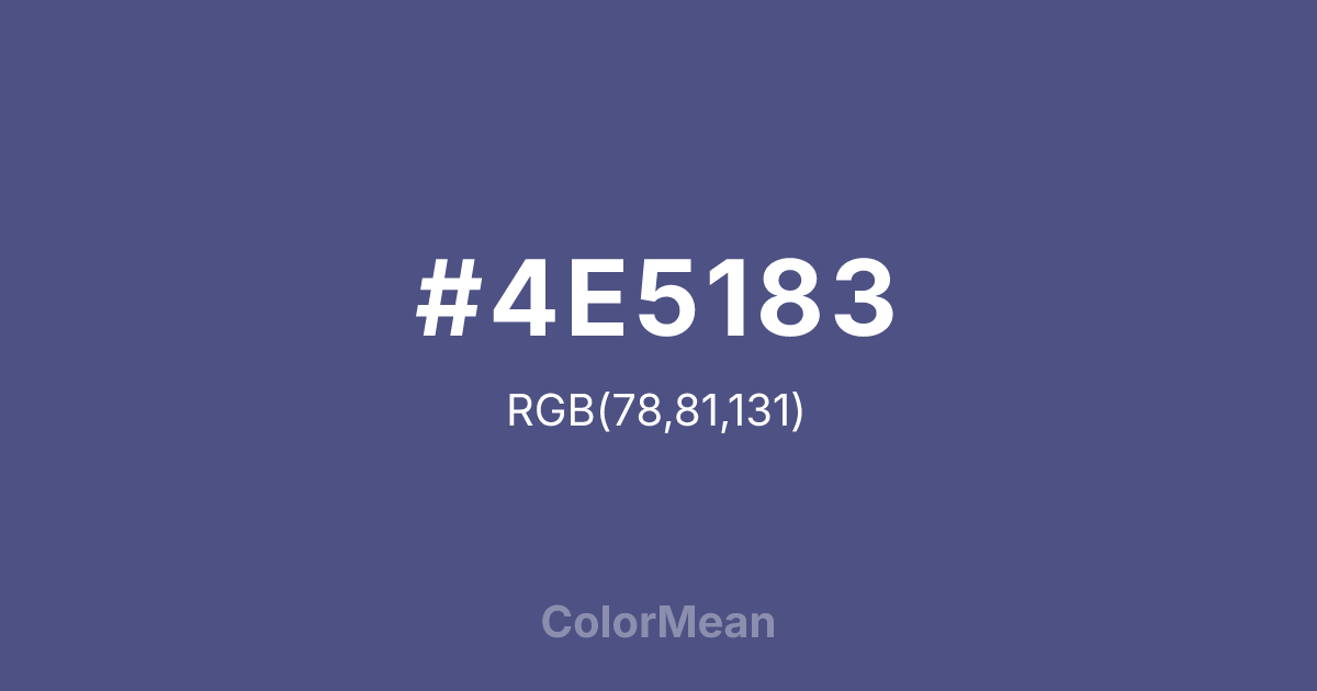 #4E5183 color swatch