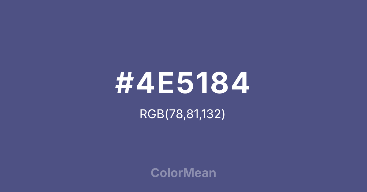#4E5184 color swatch