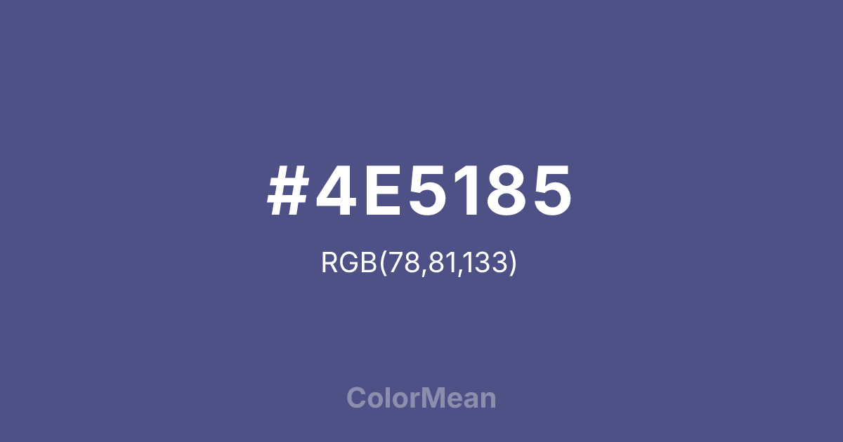 #4E5185 color swatch