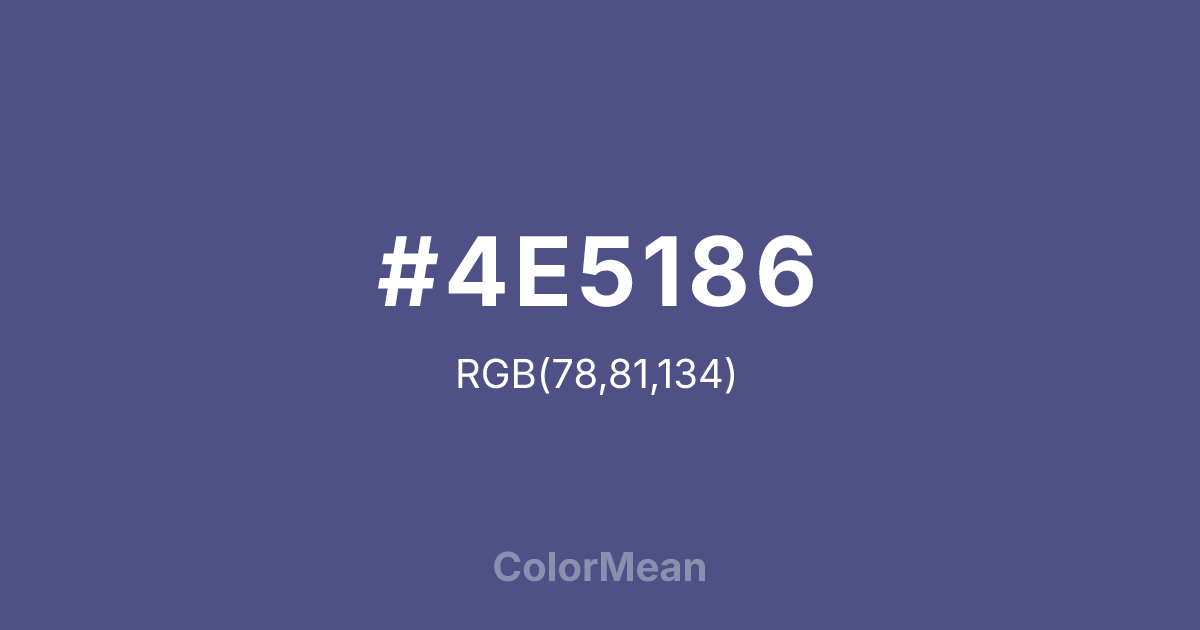 #4E5186 color swatch