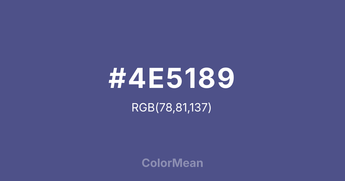 #4E5189 color swatch