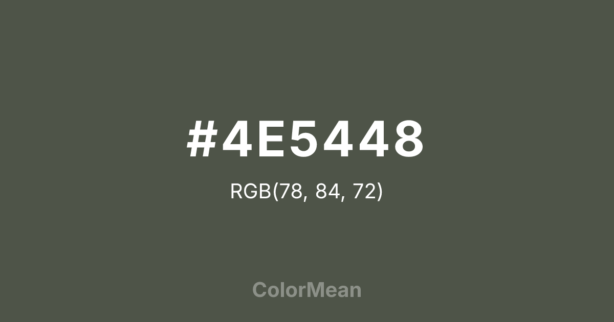 #4E5448 color swatch