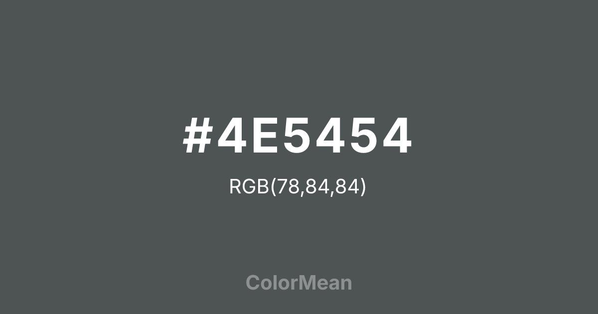 #4E5454 color swatch