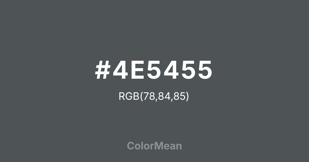 #4E5455 color swatch