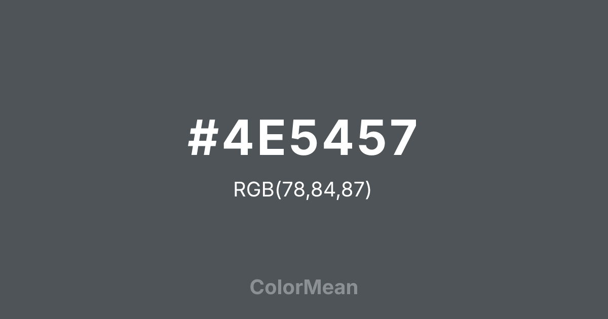 #4E5457 color swatch