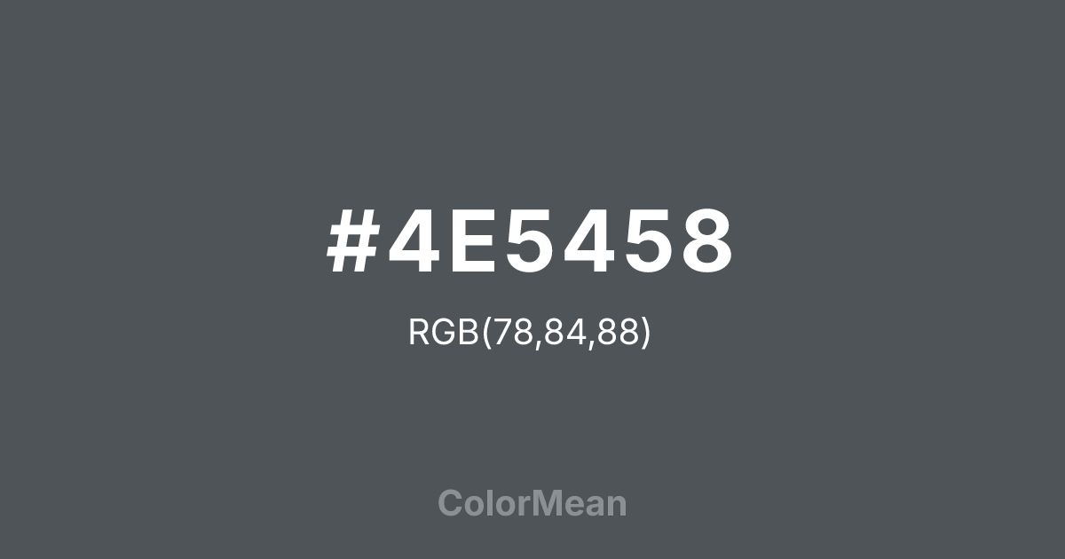 #4E5458 color swatch