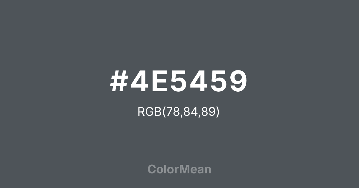 #4E5459 color swatch