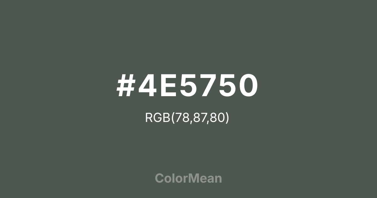 #4E5750 color swatch