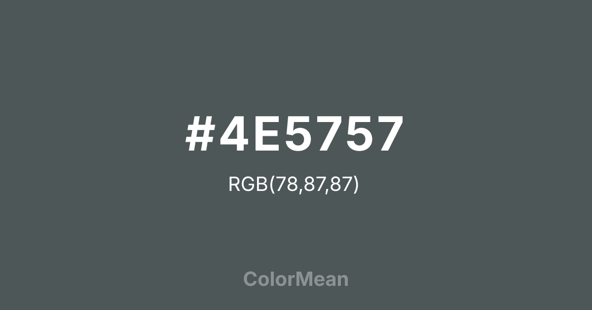 #4E5757 color swatch