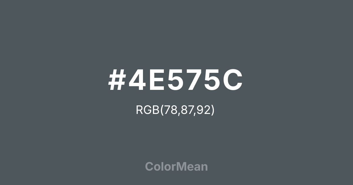 #4E575C color swatch
