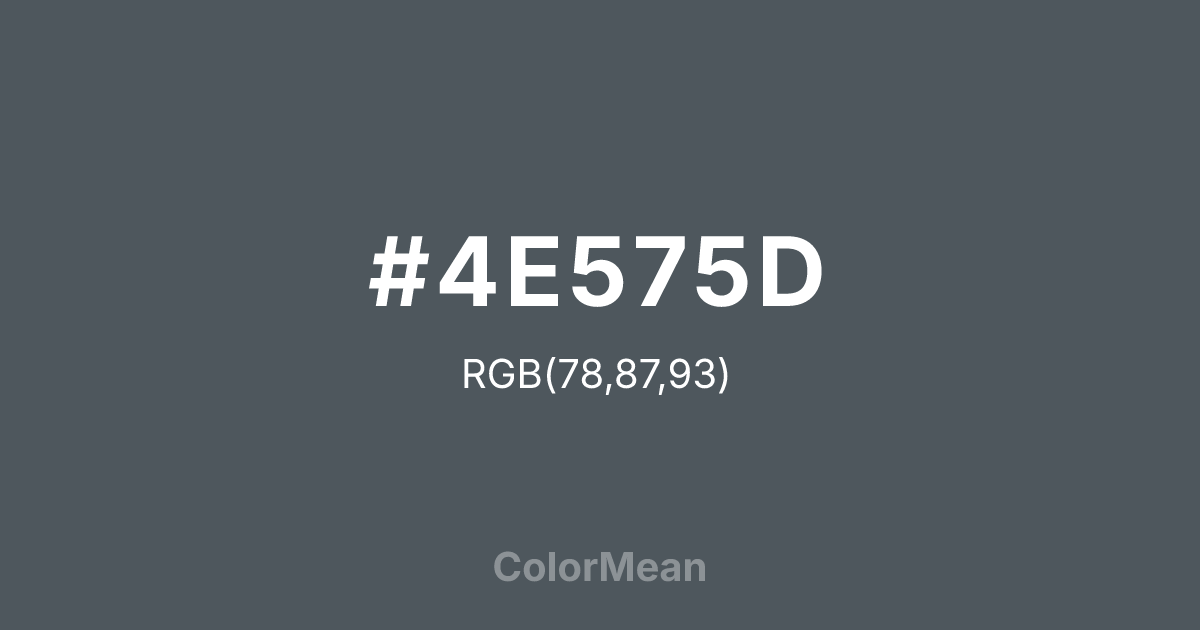 #4E575D color swatch