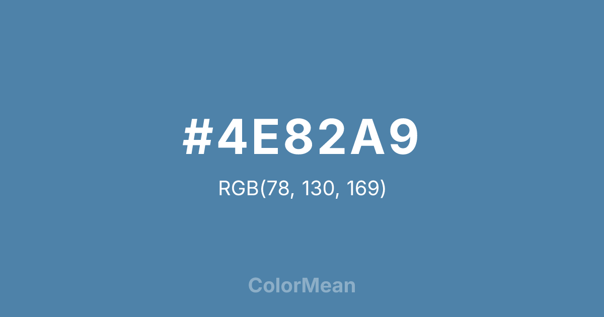#4E82A9 color swatch
