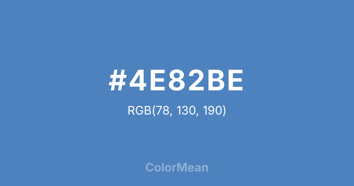 #4E82BE color swatch