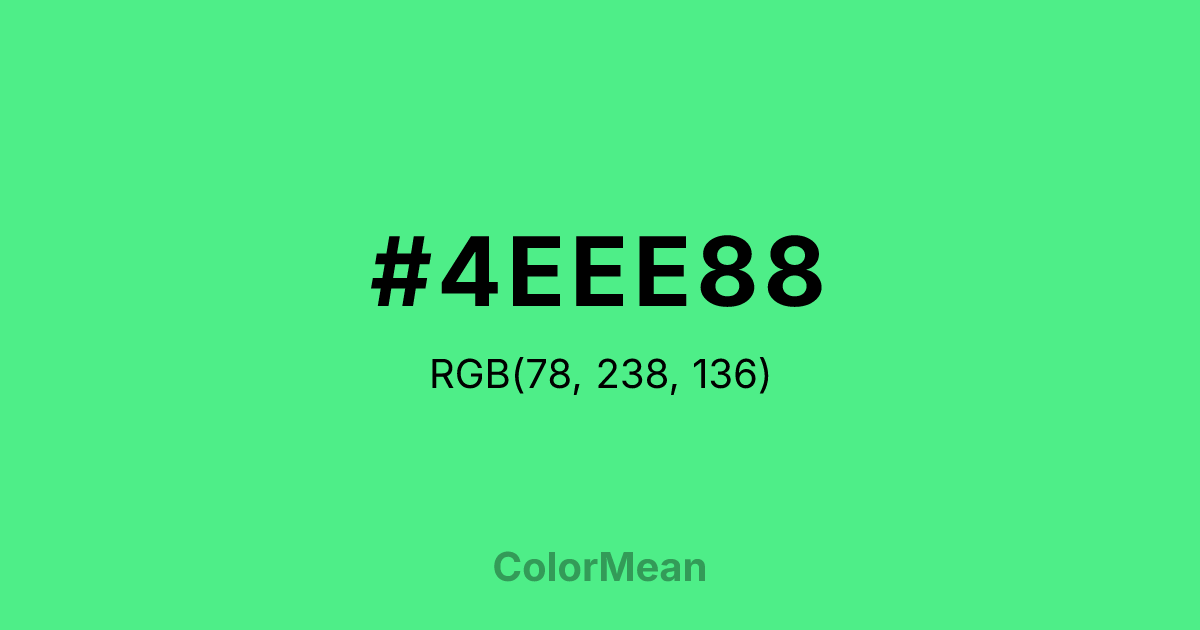 #4EEE88 color swatch