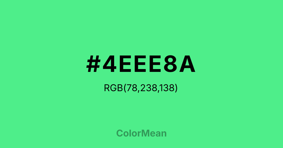 #4EEE8A color swatch