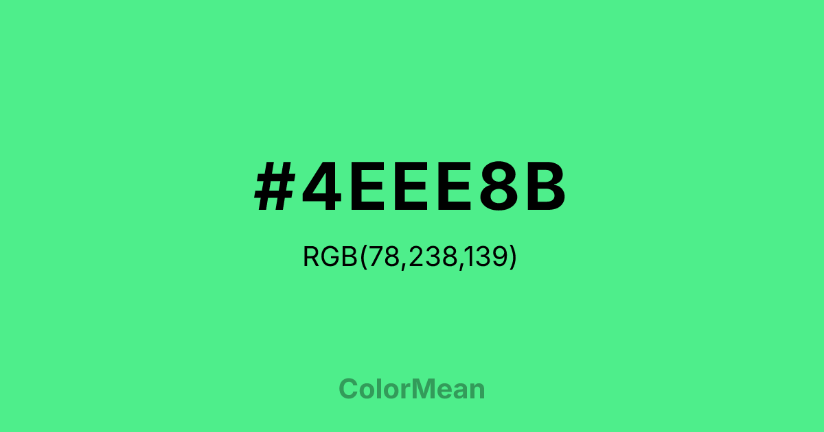 #4EEE8B color swatch