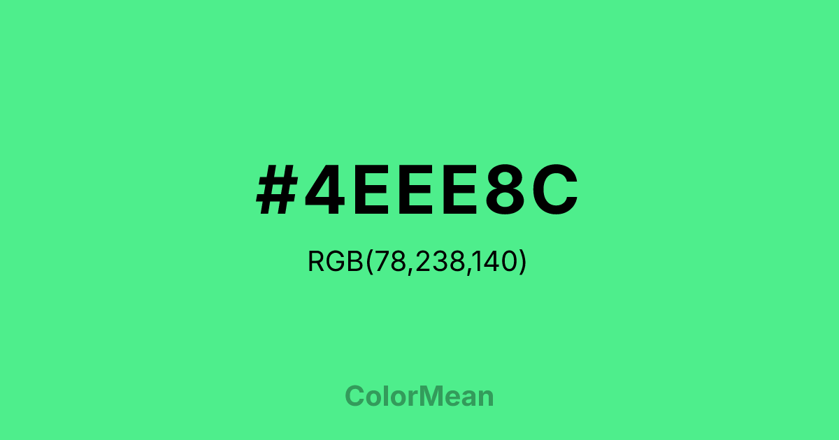 #4EEE8C color swatch