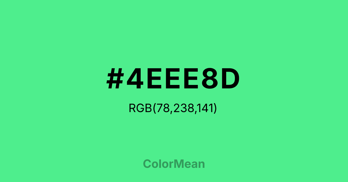 #4EEE8D color swatch