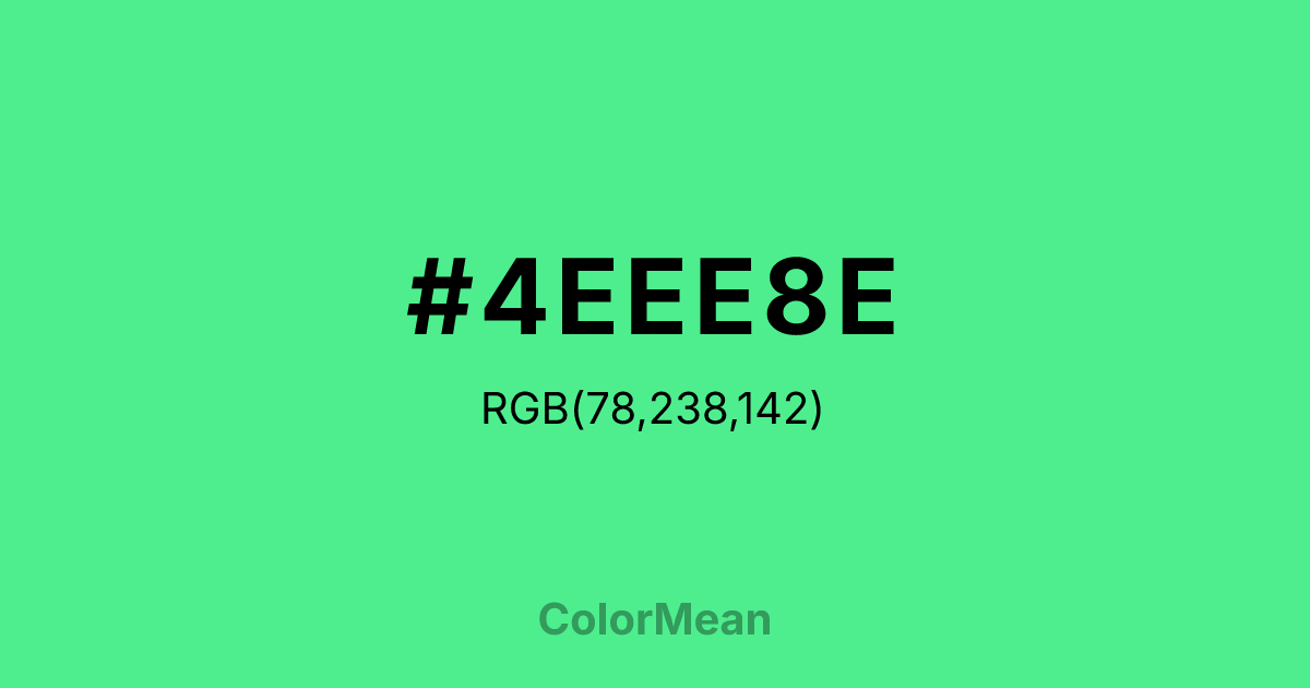 #4EEE8E color swatch