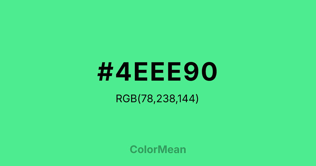 #4EEE90 color swatch