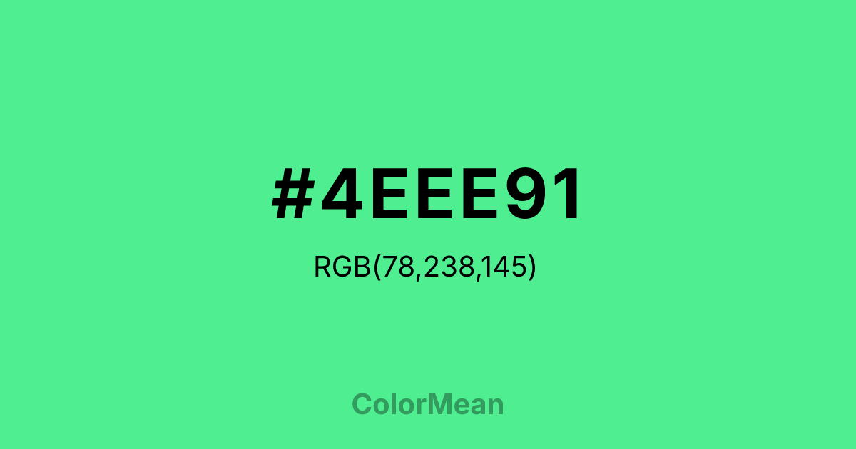 #4EEE91 color swatch