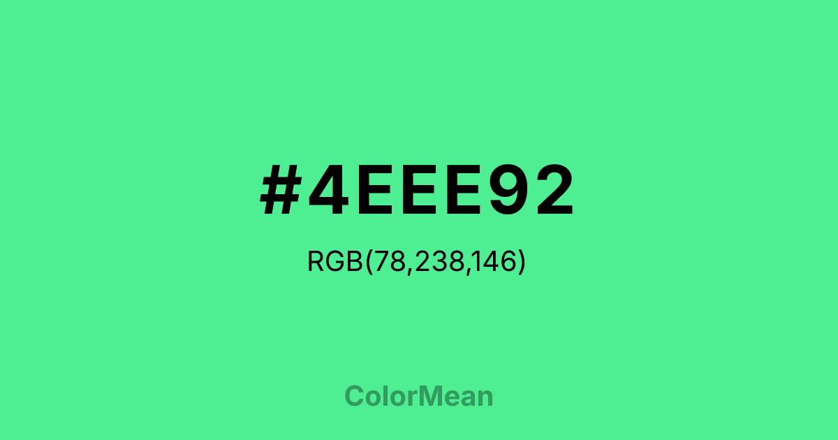 #4EEE92 color swatch