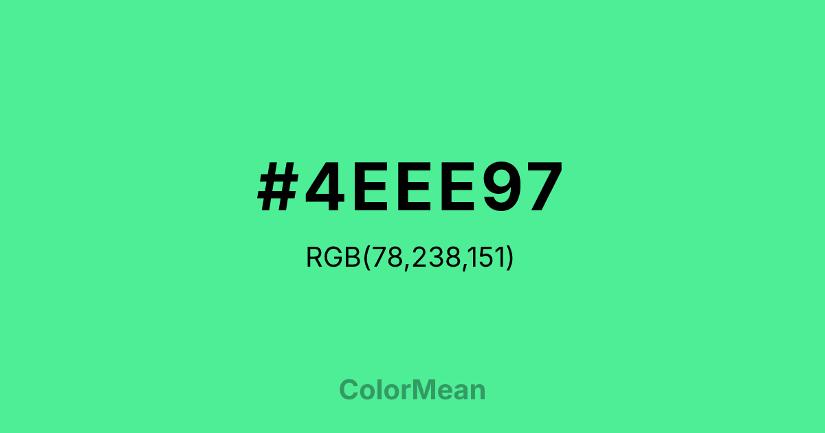 #4EEE97 color swatch