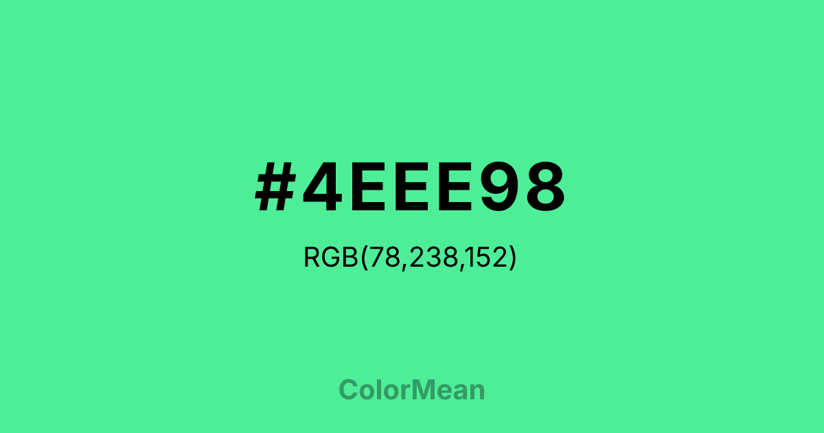#4EEE98 color swatch