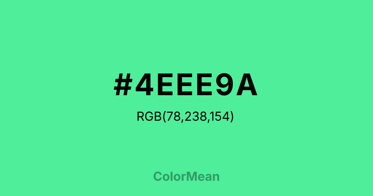 #4EEE9A color swatch