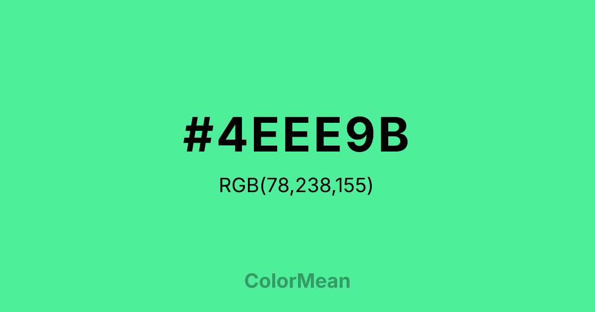#4EEE9B color swatch
