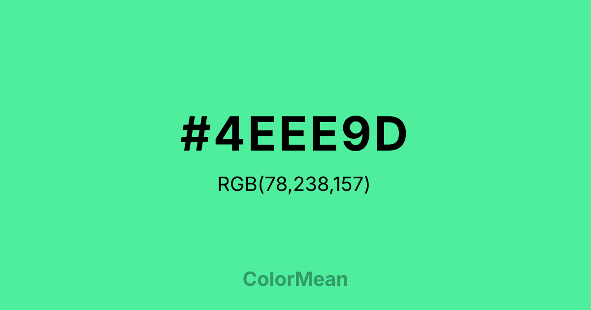 #4EEE9D color swatch