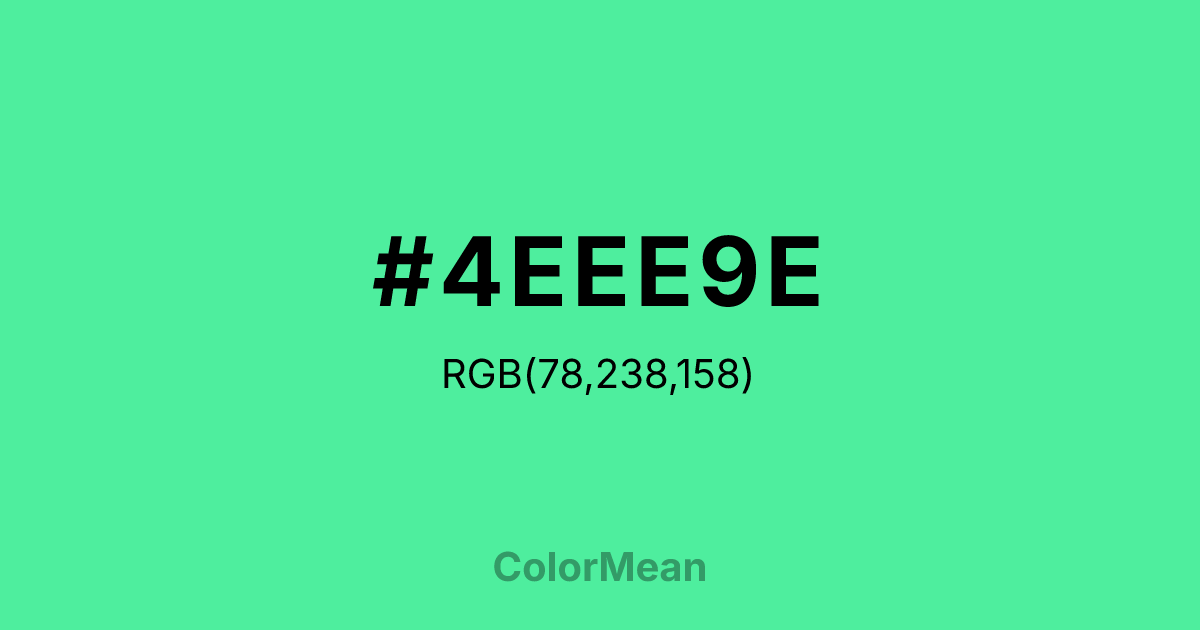 #4EEE9E color swatch