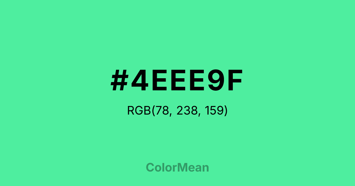 #4EEE9F color swatch