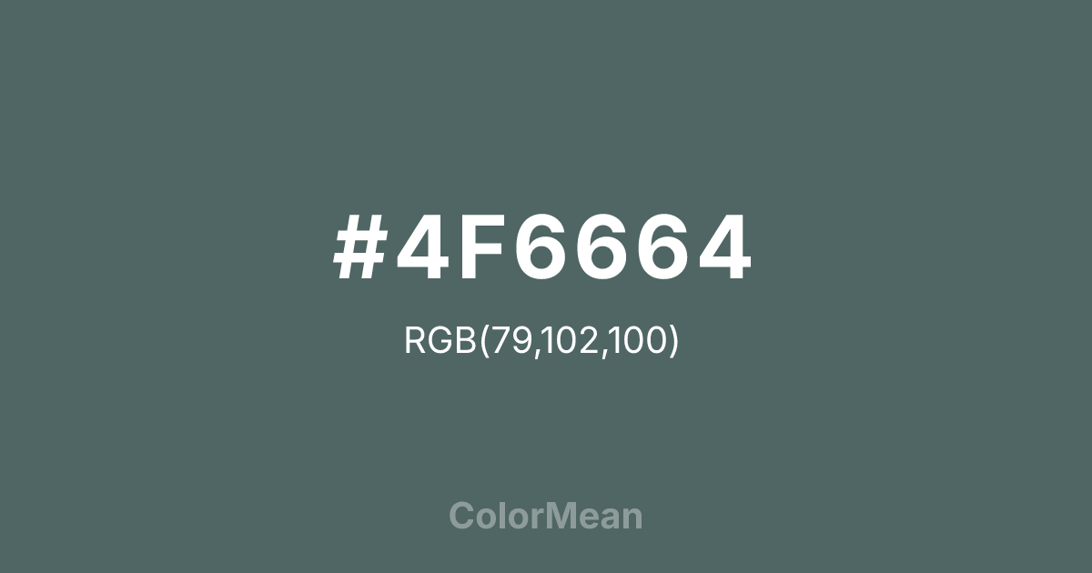 #4F6664 color swatch