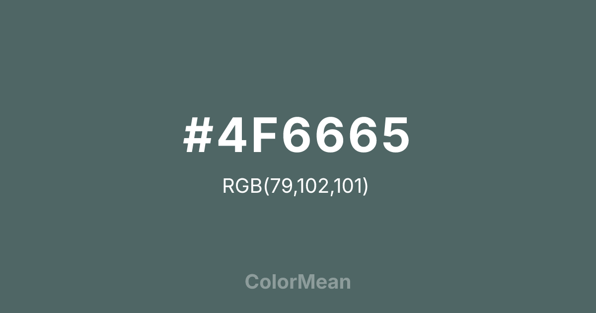 #4F6665 color swatch