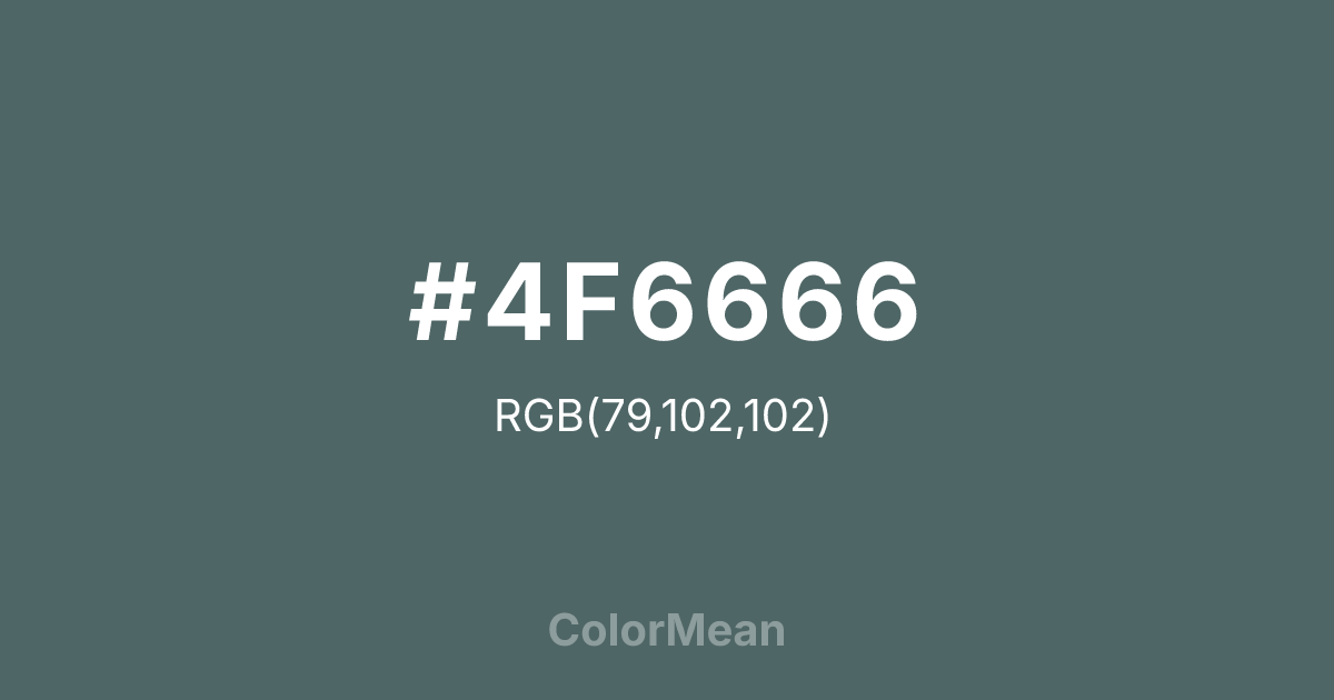 #4F6666 color swatch
