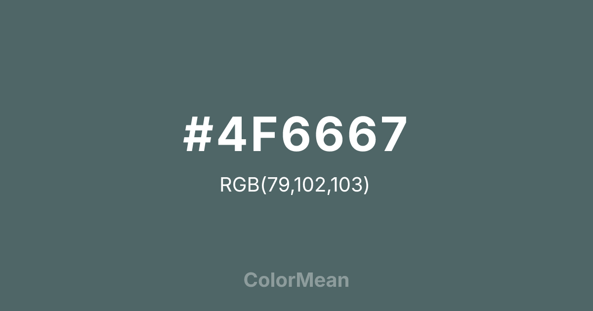 #4F6667 color swatch