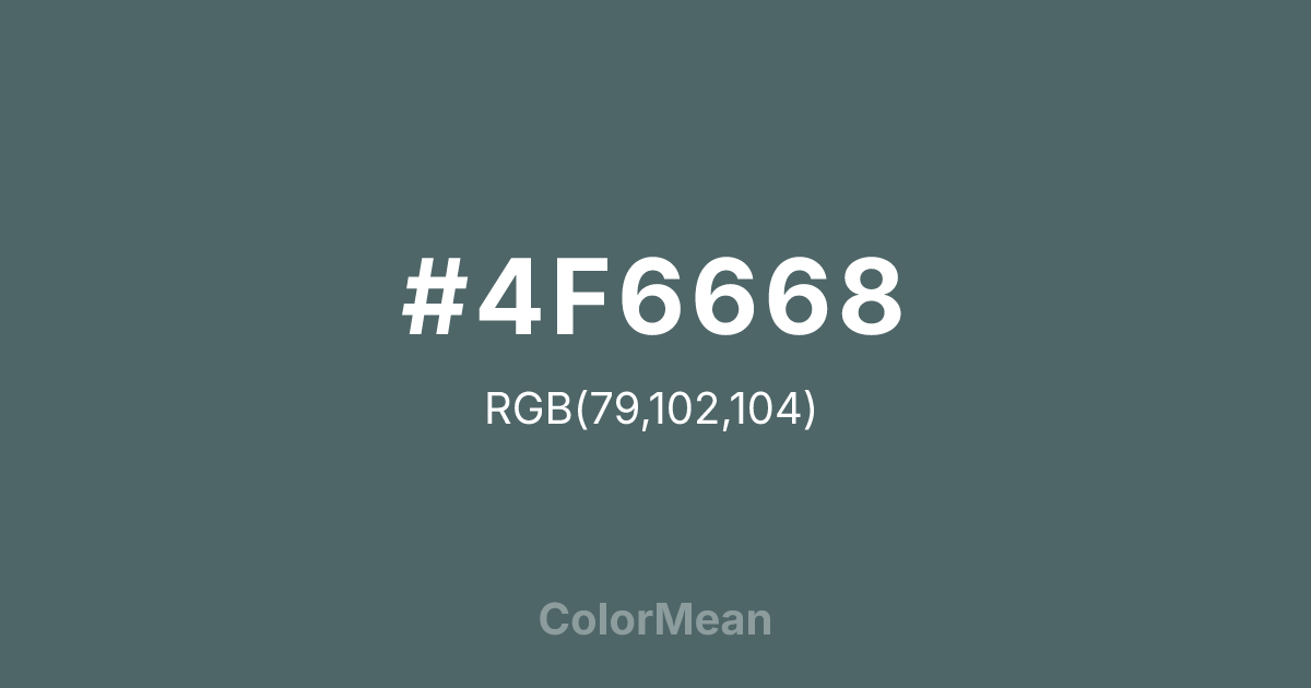 #4F6668 color swatch