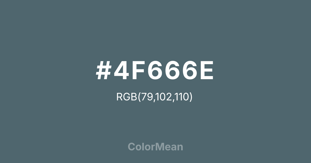 #4F666E color swatch