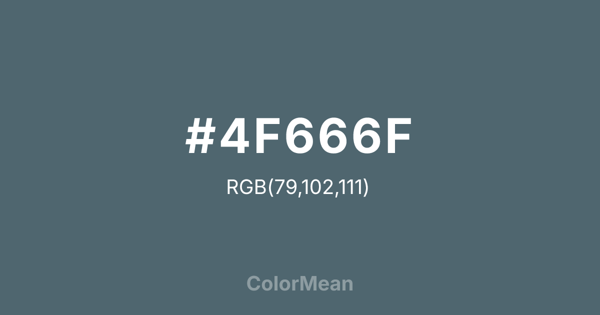 #4F666F color swatch