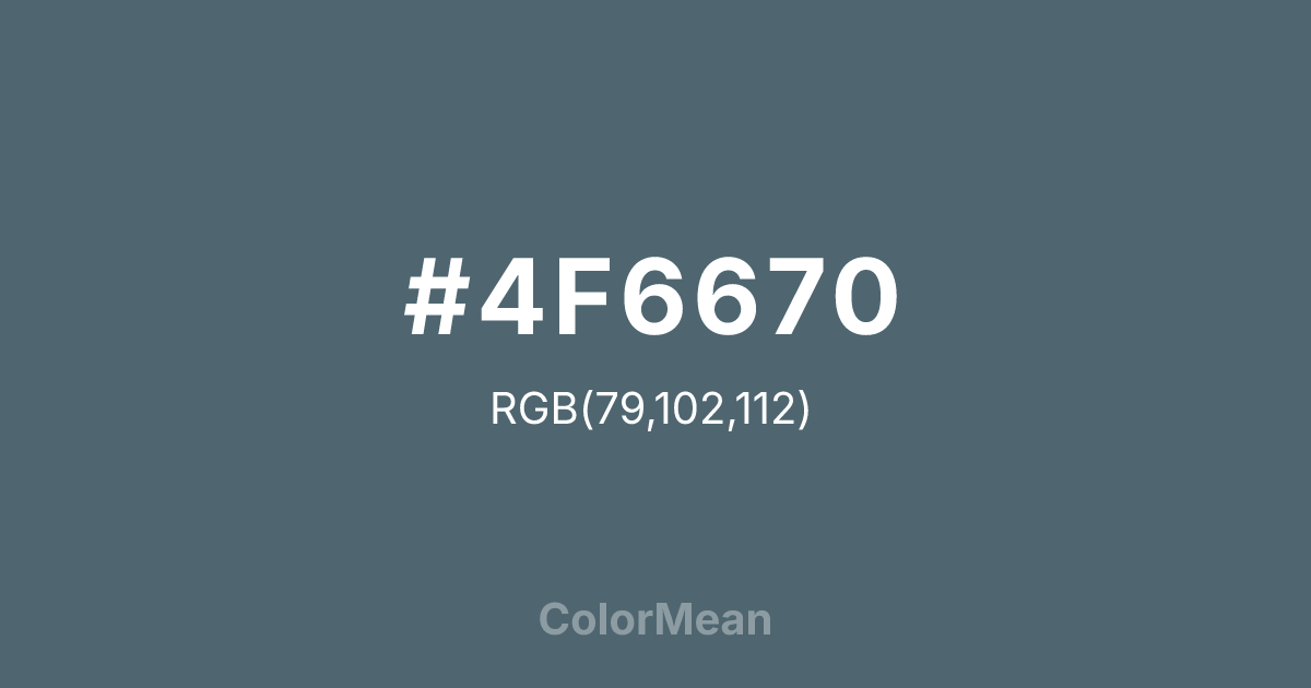 #4F6670 color swatch