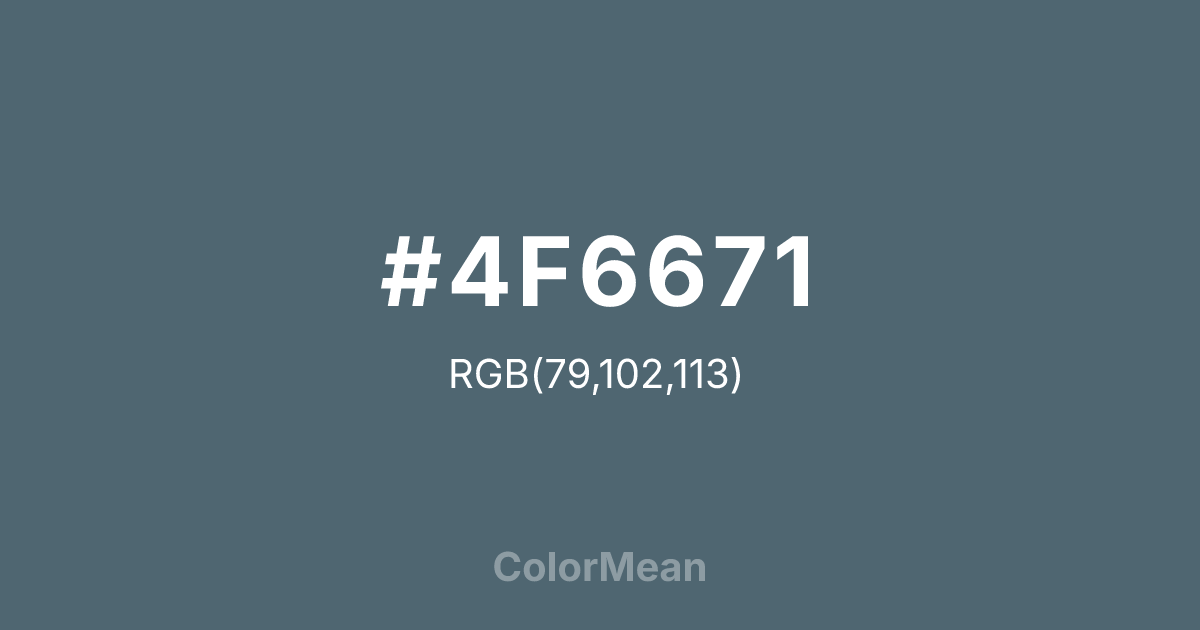 #4F6671 color swatch