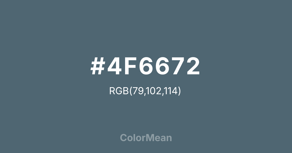 #4F6672 color swatch