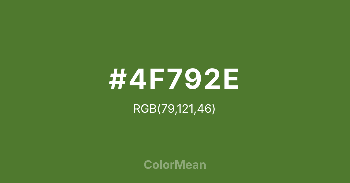 #4F792E color swatch