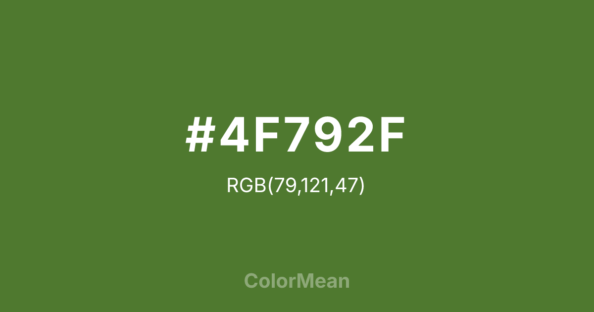 #4F792F color swatch